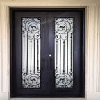 Wrought Iron Security Front Entry Door