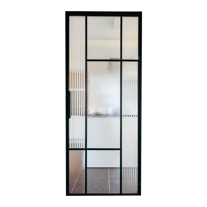 usirondoor-Interior single steel glass door spliced glass design