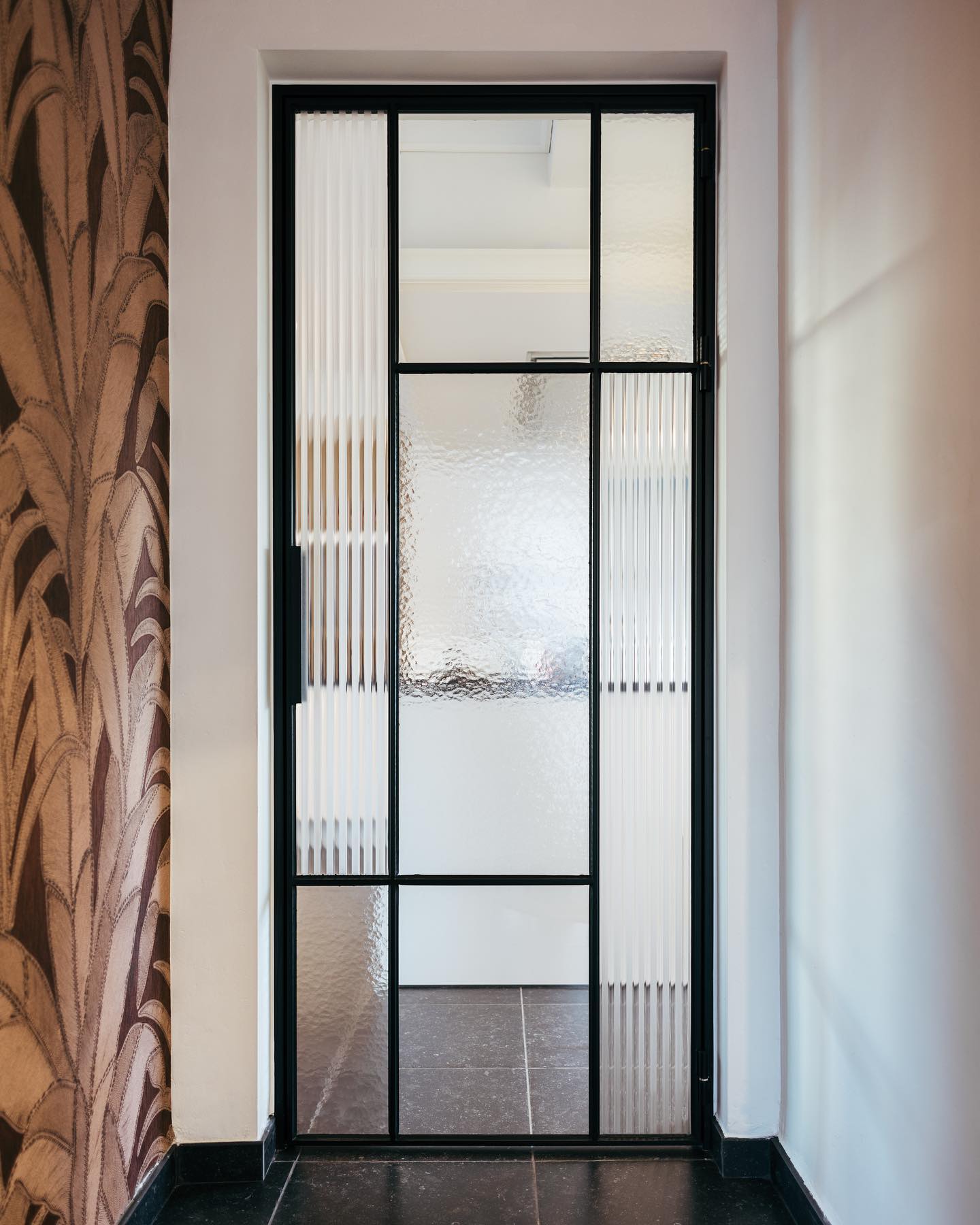 usirondoor-Interior single steel glass door spliced glass design