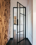 usirondoor-Interior single steel glass door spliced glass design