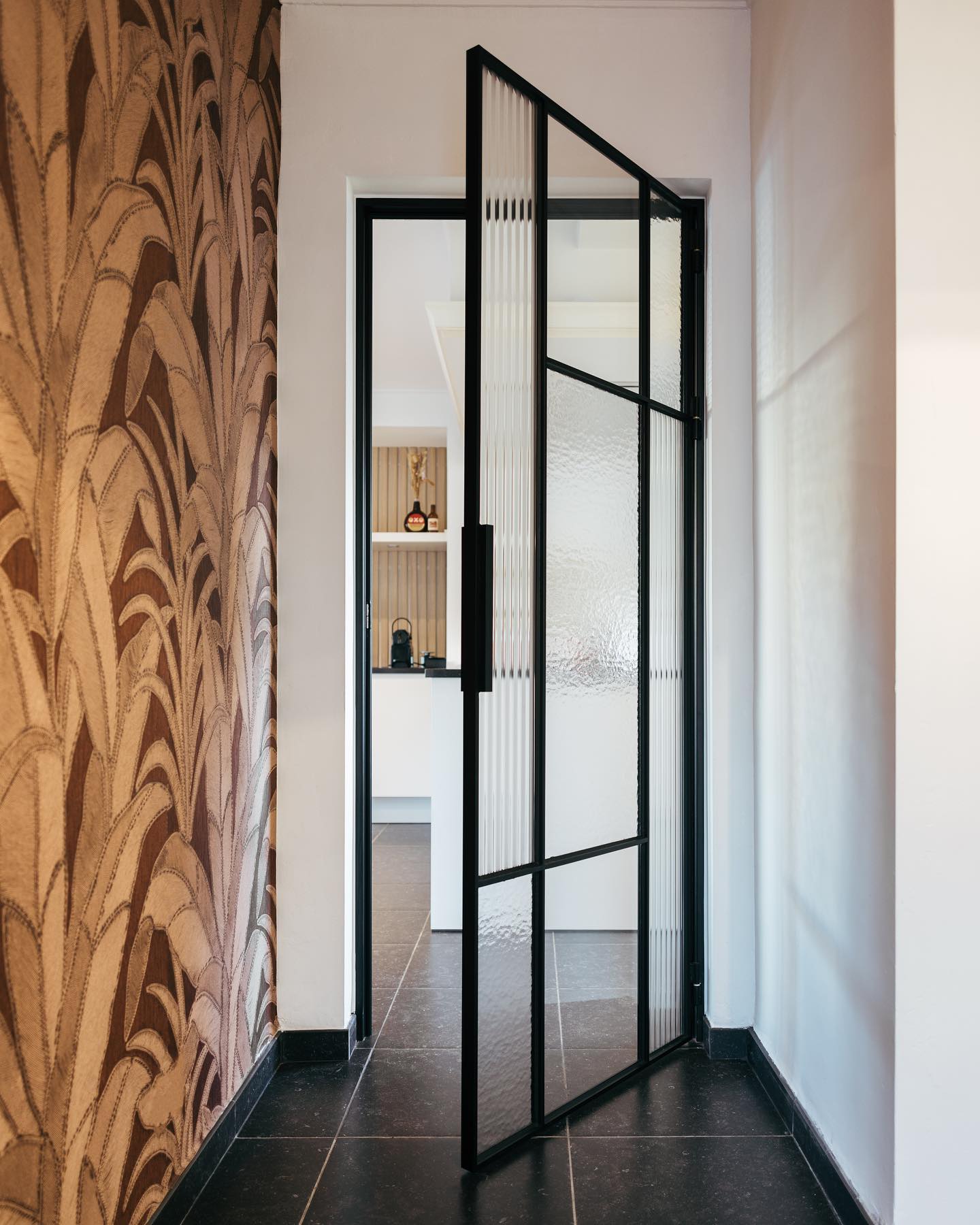 usirondoor-Interior single steel glass door spliced glass design