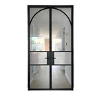 usirondoor- modern Interior Double Steel Glass Iron Door