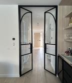 usirondoor- modern Interior Double Steel Glass Iron Door