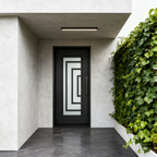 Modern Iron Entry Single Door