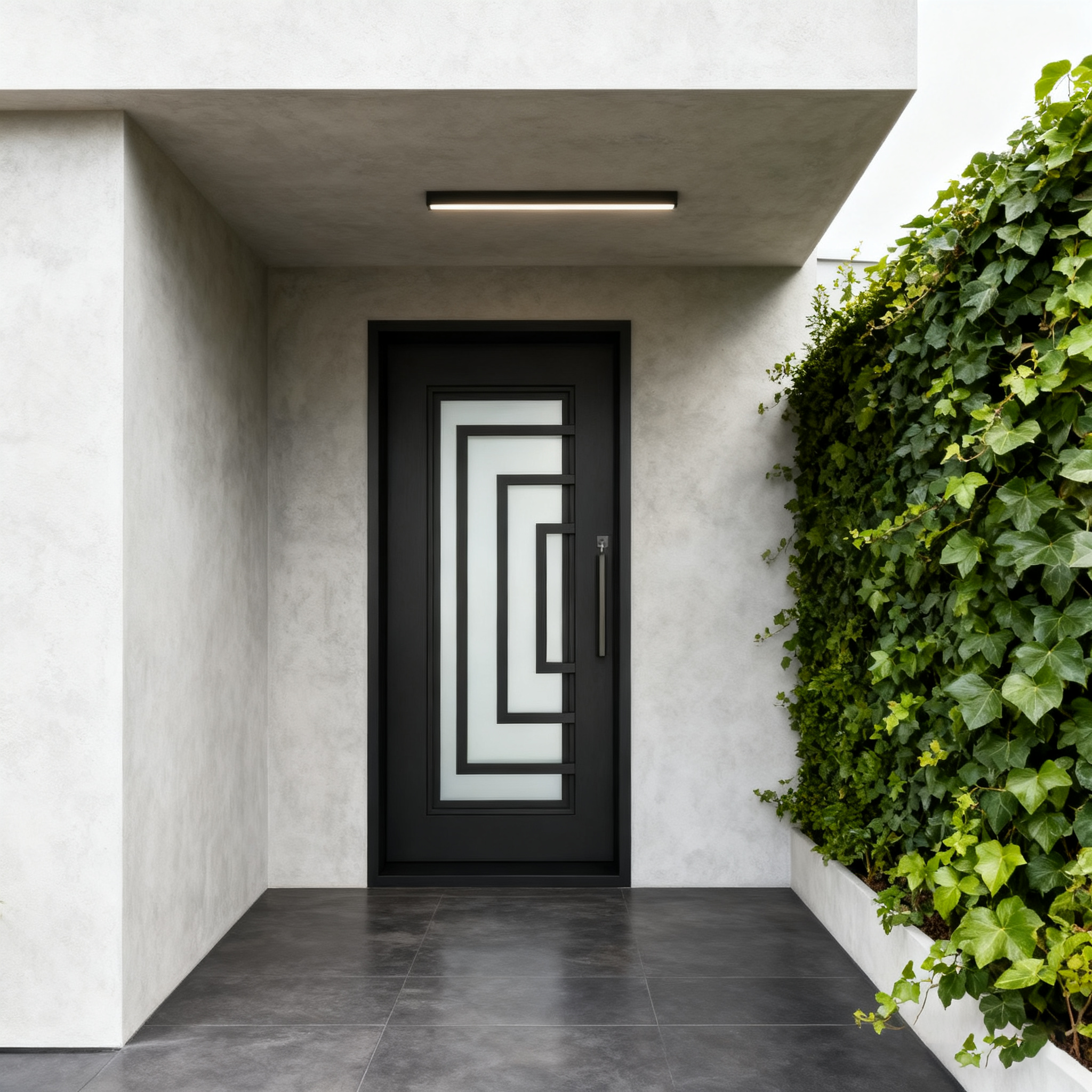 Modern Iron Entry Single Door