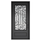 Customized single wrought iron door