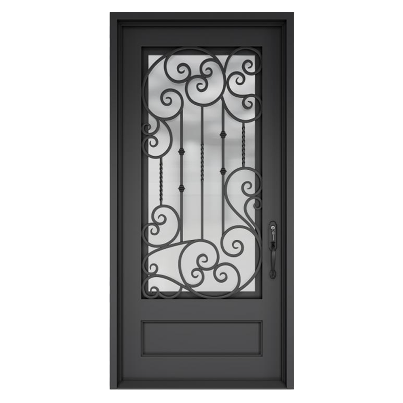Customized single wrought iron door