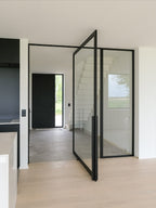 usirondoor steel glass pivot door