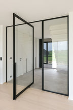 usirondoor steel glass pivot door