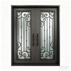 usirondoor custom wrought iron entry double door