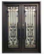 usirondoor Ornate wrought iron double door