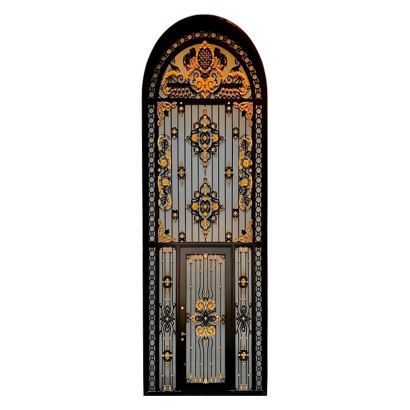 usirondoor Luxury handcrafted wrought iron entry door