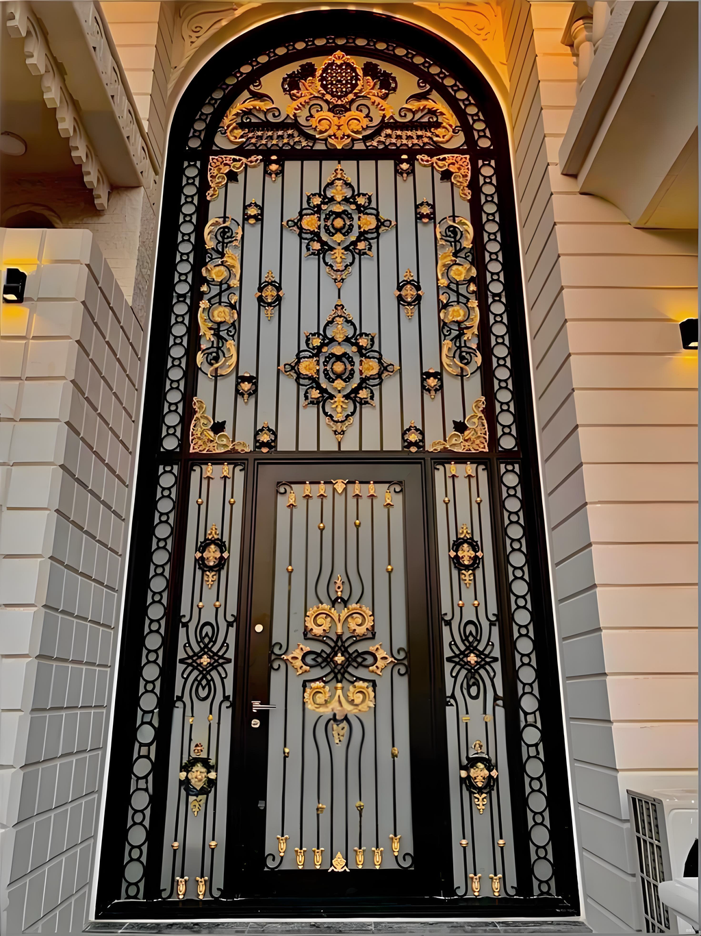 usirondoor Luxury handcrafted wrought iron entry door