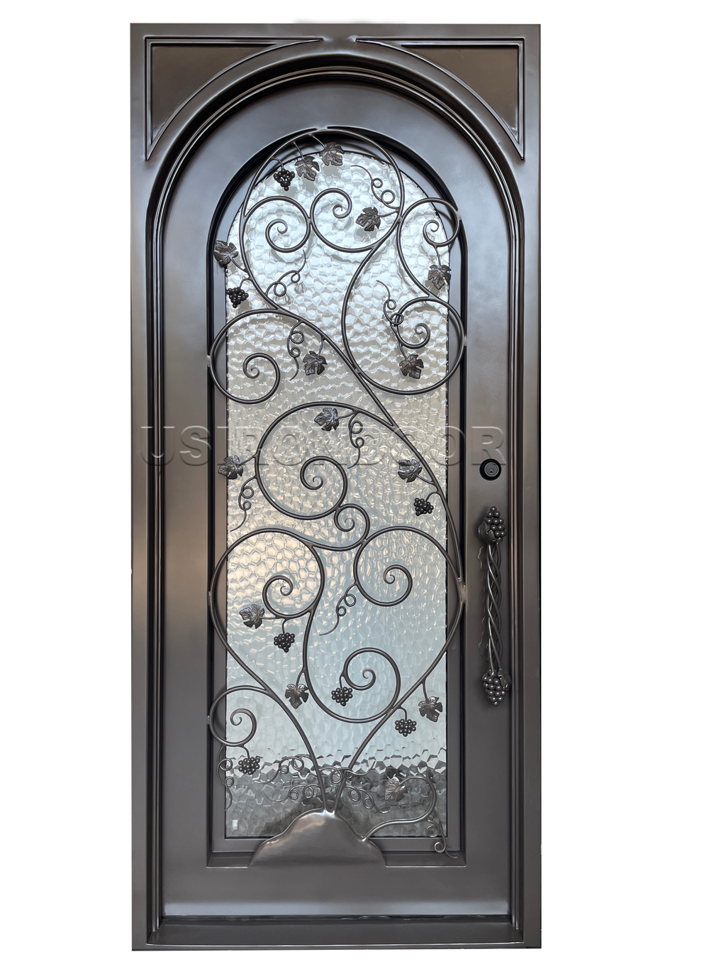 usirondoor Wrought iron single door grape design door