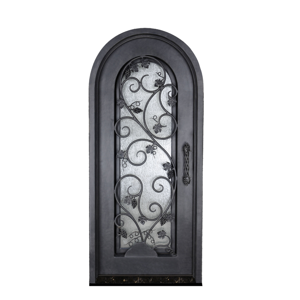 Custom Iron Door with Grape Vine Design