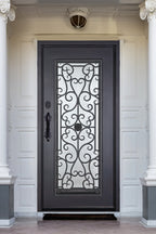 Exterior wrought iron single door