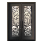 Luxury exterior wrought iron door