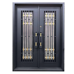 usirondoor  modern double iron entry door