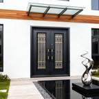 usirondoor  modern double iron entry door