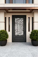 Customized single wrought iron door